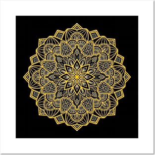 golden mandala Posters and Art